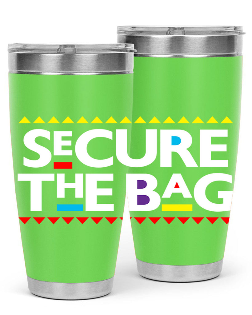 secure the bag 39#- black words phrases- Cotton Tank