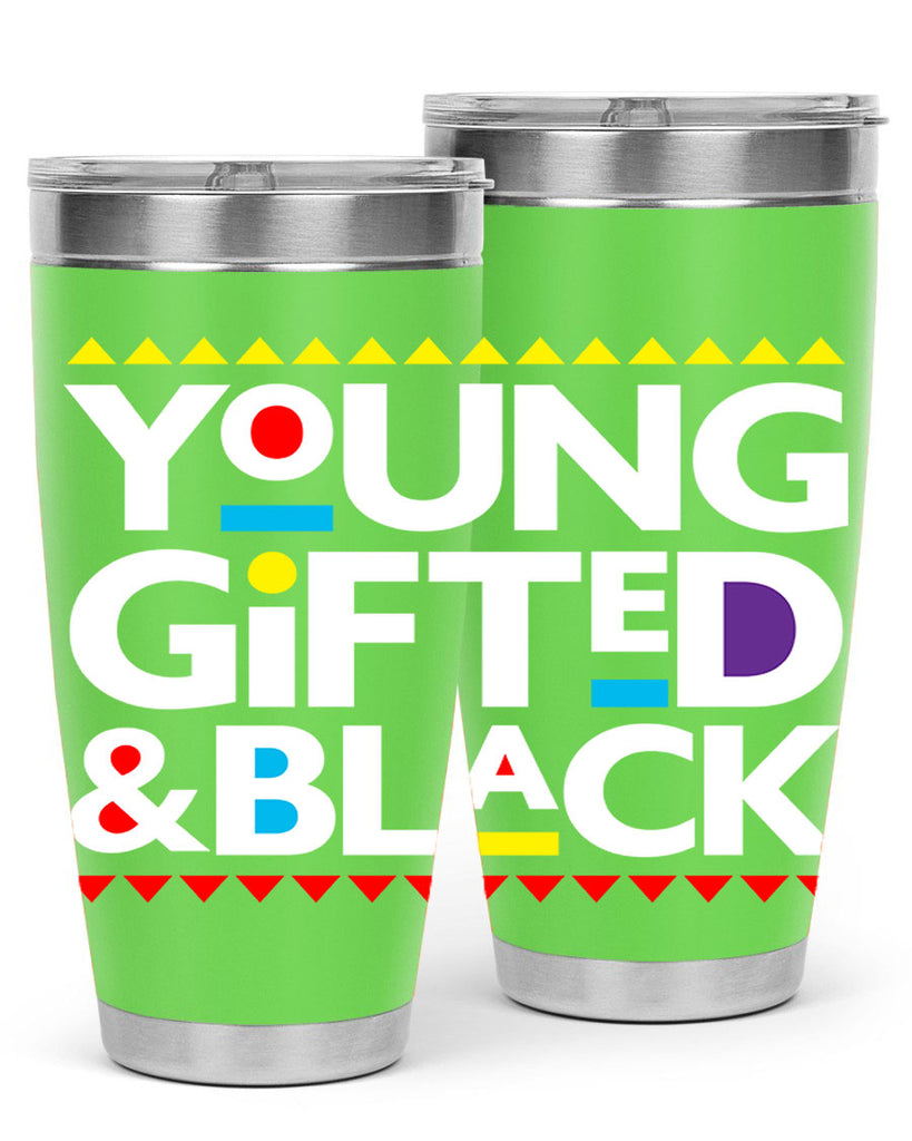 young gifted and black 2#- black words phrases- Cotton Tank