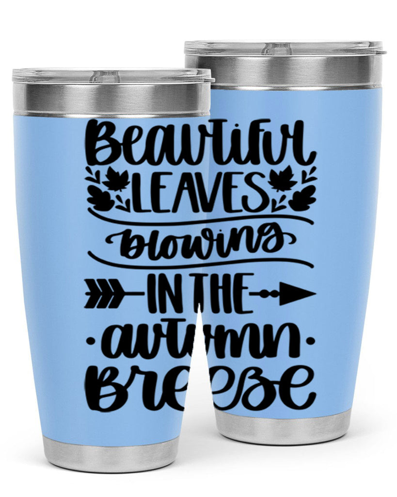 Beautiful Leaves Blowing In The Autumn Breeze 479#- fall- Tumbler