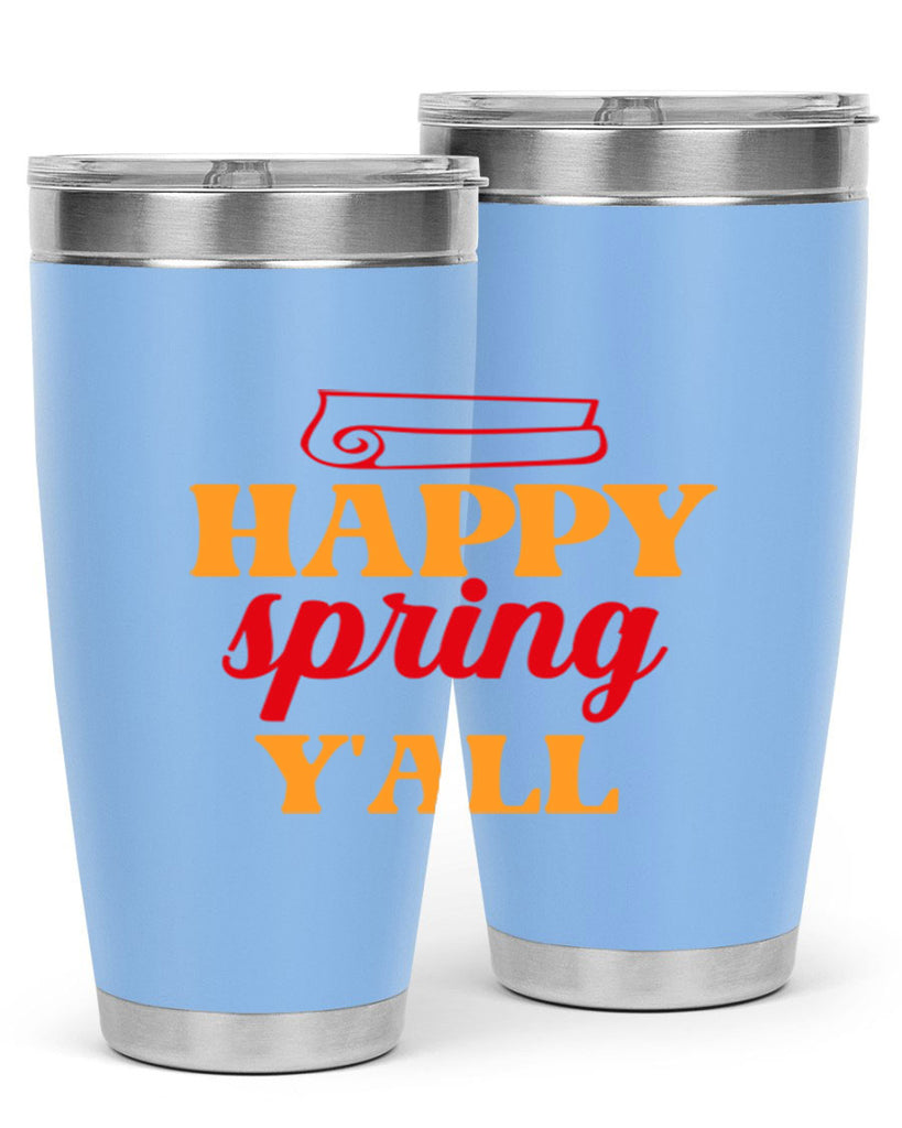 Happy spring y'all 166#- spring- Tumbler