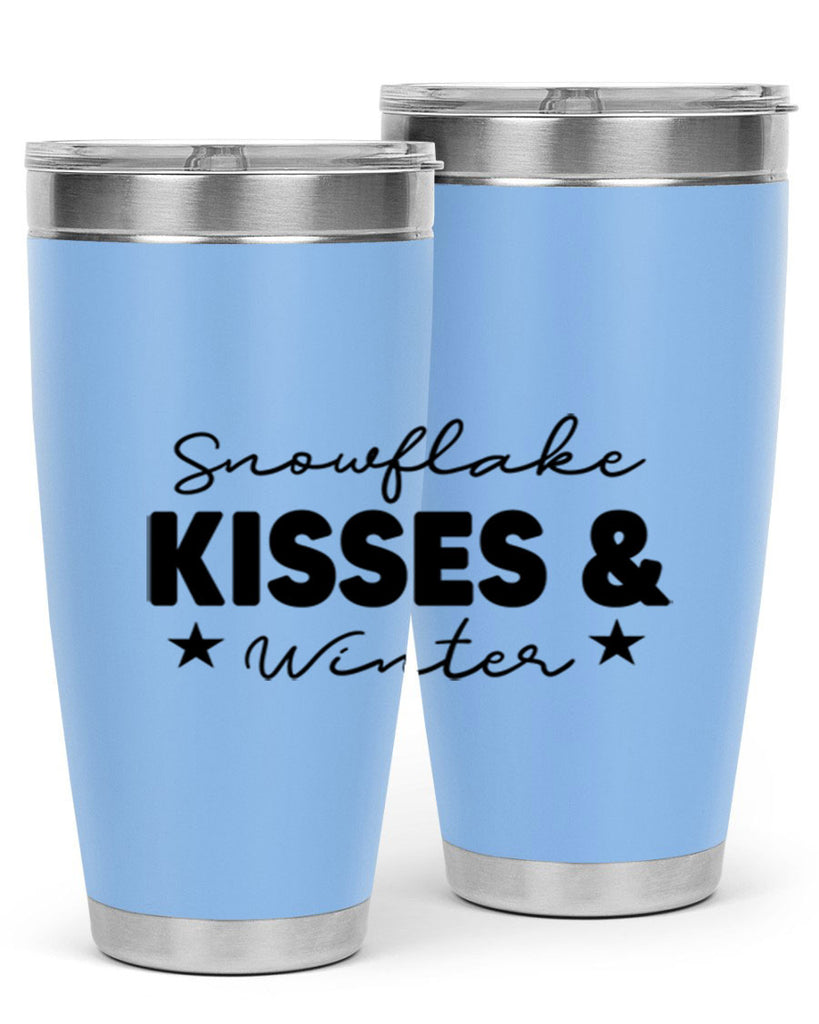 Snowflake Kisses Winter374#- winter- Tumbler
