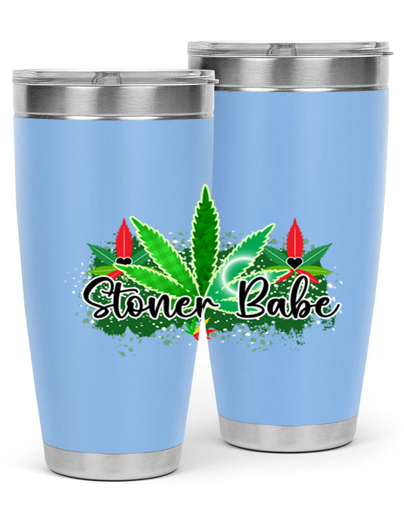 Stoner Babe 256#- marijuana- Tumbler