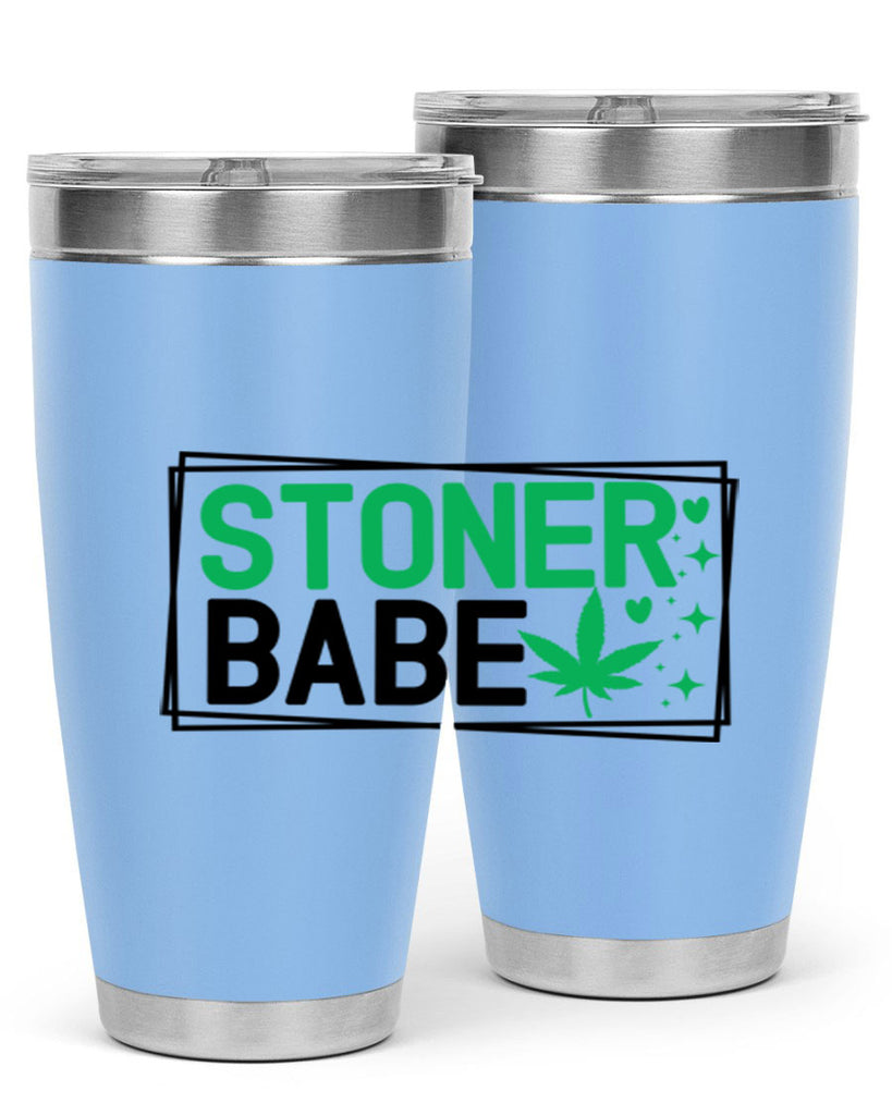 Stoner Babe 258#- marijuana- Tumbler