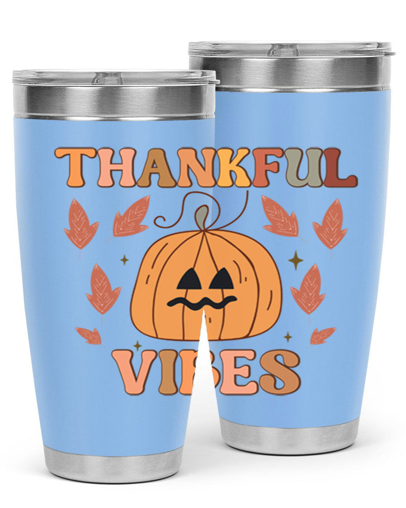 Thankful Vibes 607#- fall- Tumbler