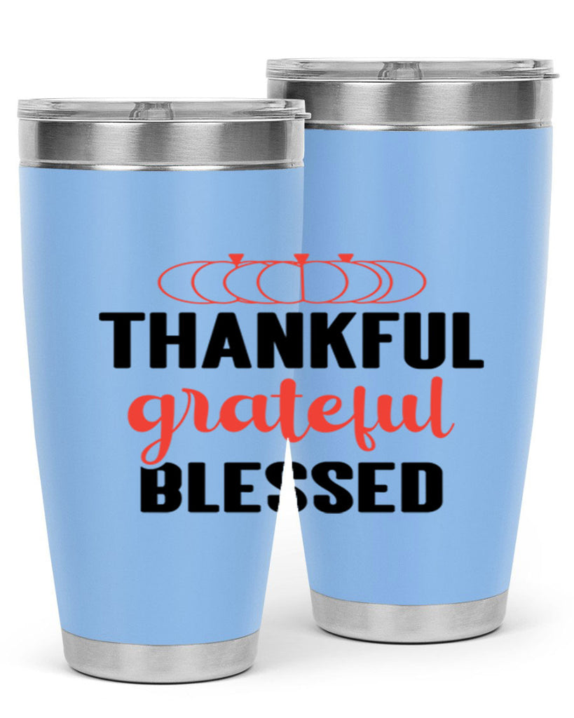 Thankful grateful blessed 603#- fall- Tumbler