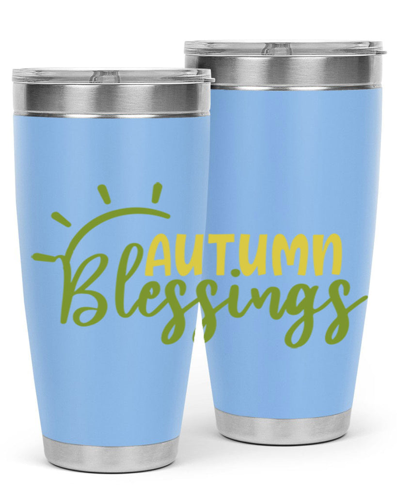 autumn blessings 66#- thanksgiving- Tumbler