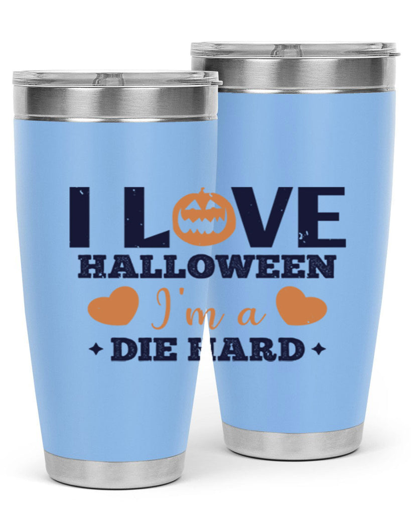 i love halloween im a die hard 150#- halloween- Tumbler