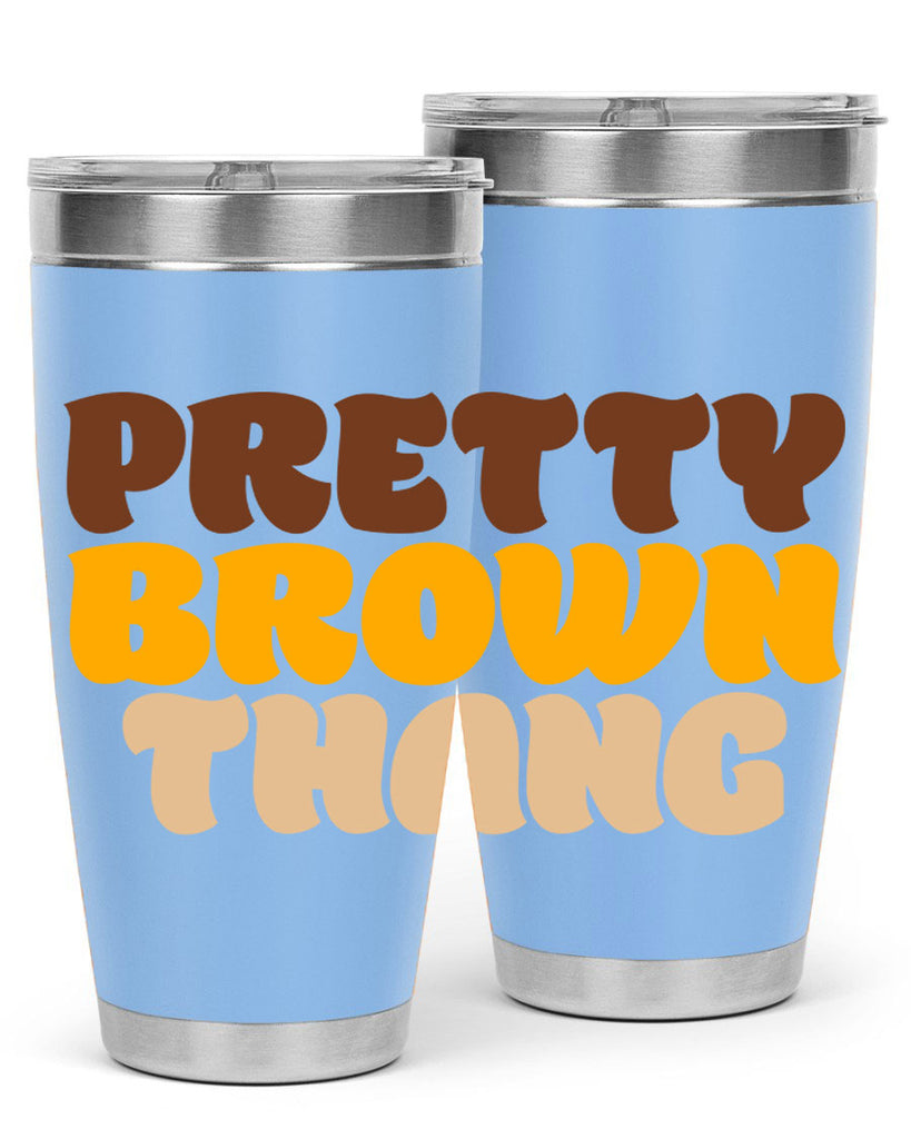 pretty  brown thang 52#- black words phrases- Cotton Tank
