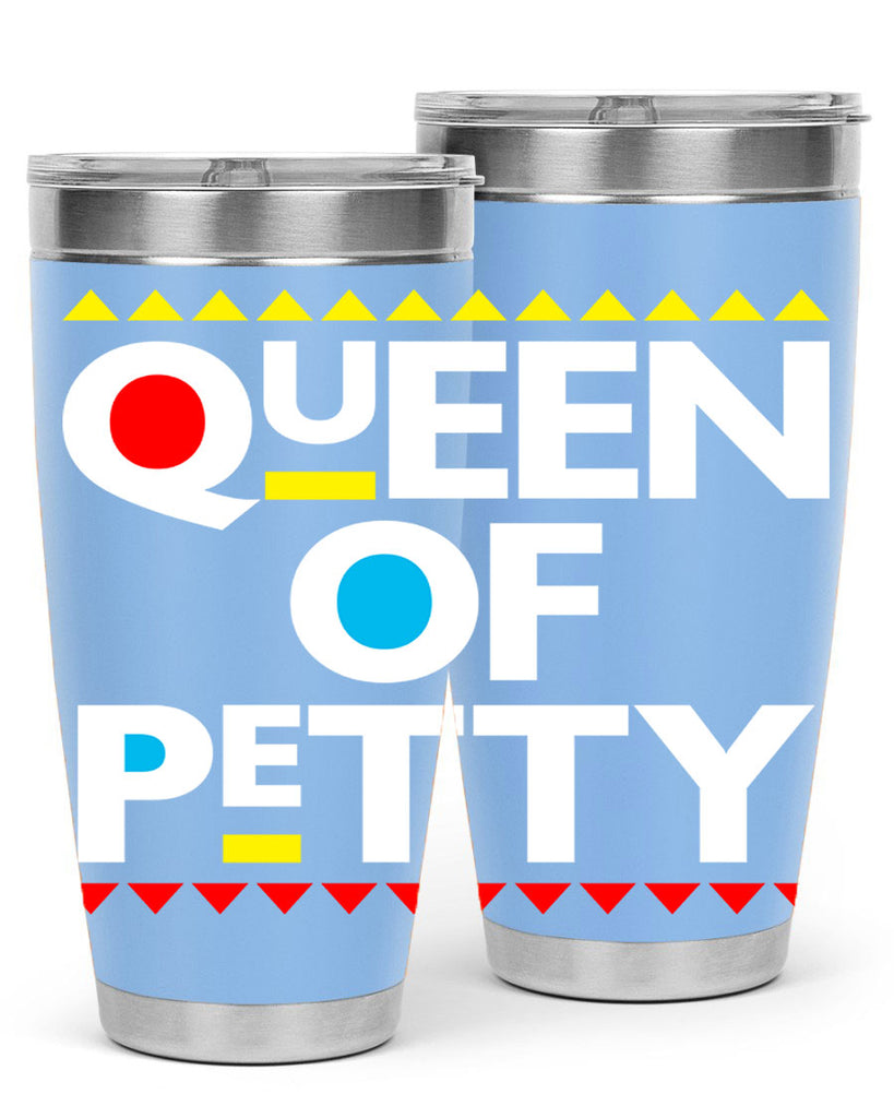 queen ofpetty 48#- black words phrases- Cotton Tank