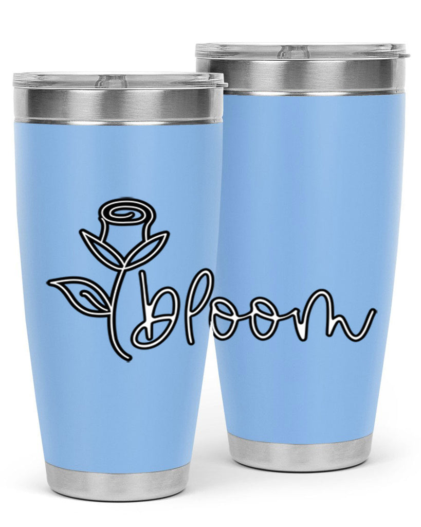 rosebud bloom outline399#- spring- Tumbler