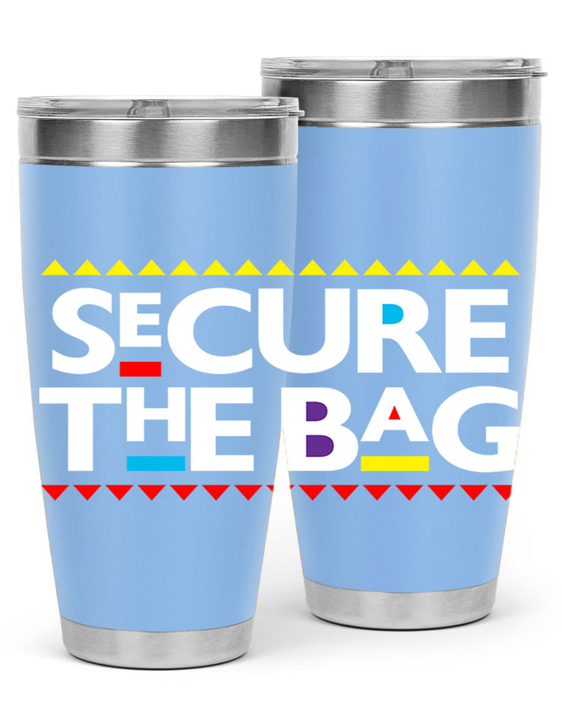 secure the bag 39#- black words phrases- Cotton Tank