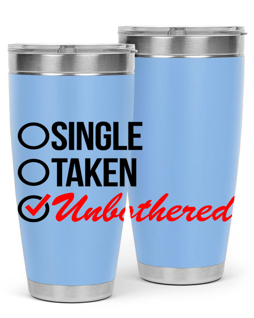 single taken unbothered 35#- black words phrases- Cotton Tank