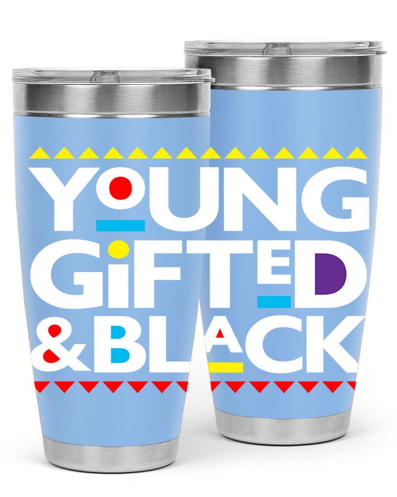 young gifted and black 2#- black words phrases- Cotton Tank