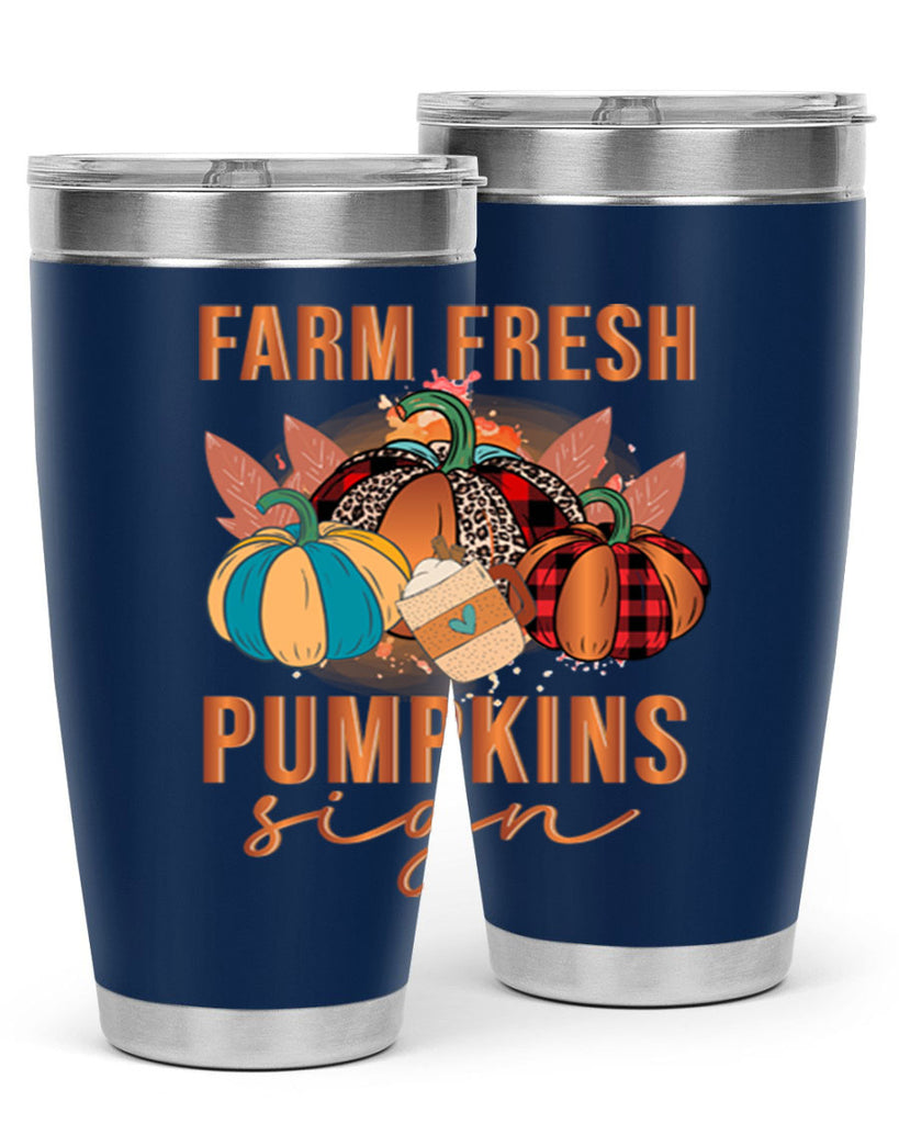 Farm Fresh Pumpkins Sign 175#- fall- Tumbler