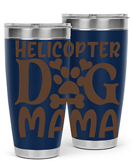 Helicopter Dog Mama Style 87#- dog- Tumbler