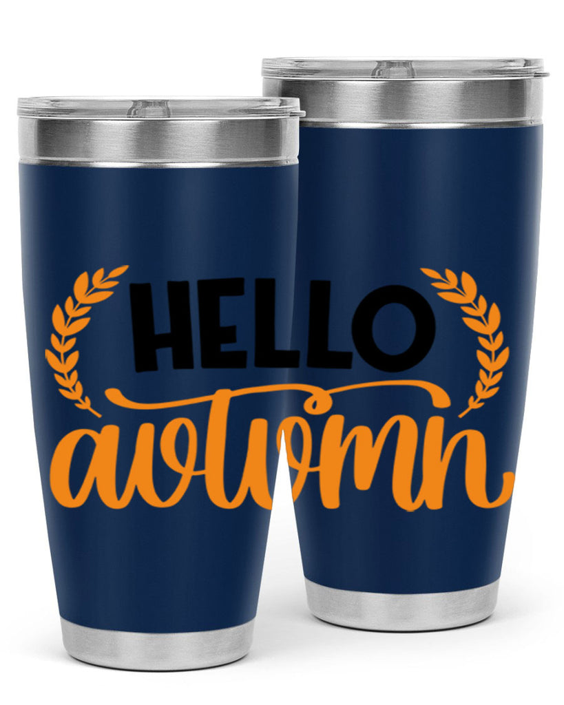 Hello Autumn 493#- fall- Tumbler