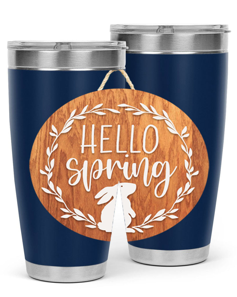 Hello Spring Bunny Wreath Mockup191#- spring- Tumbler