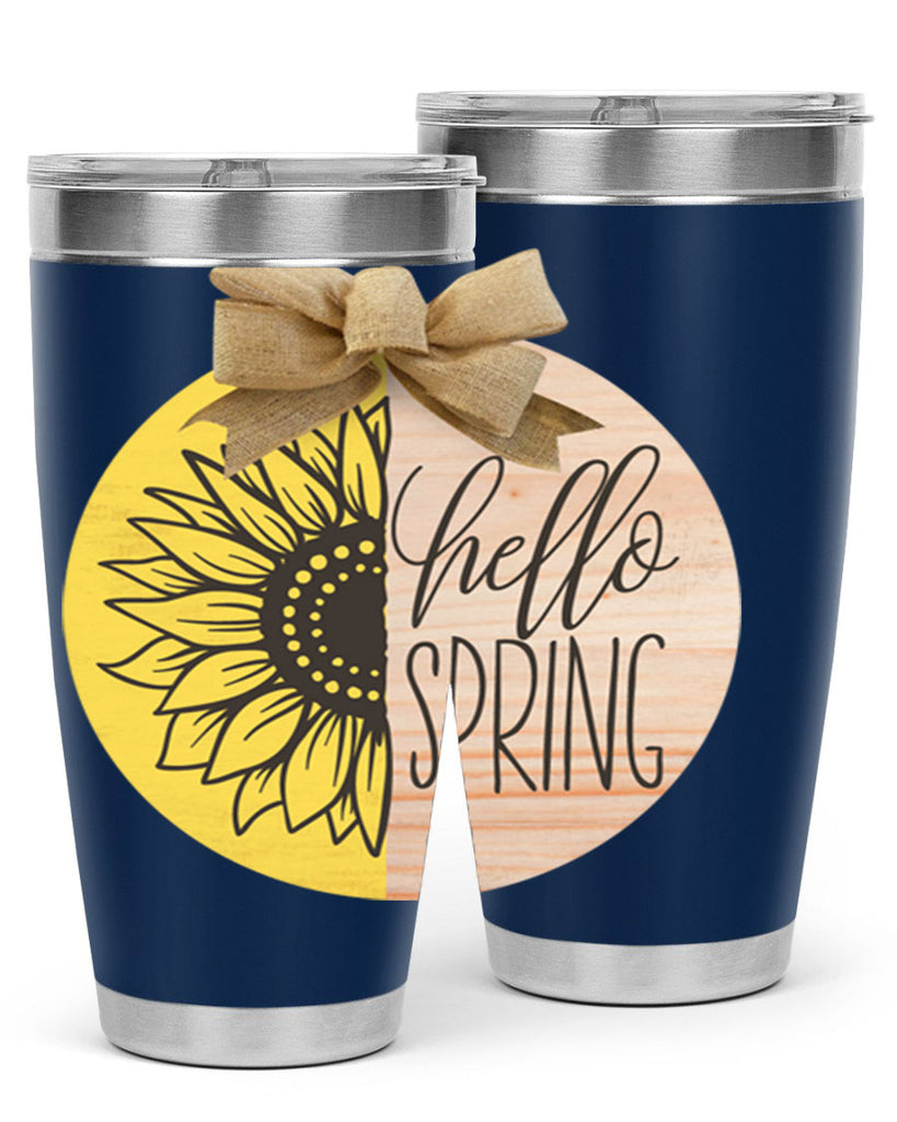 Hello spring half sunflower Mockup198#- spring- Tumbler