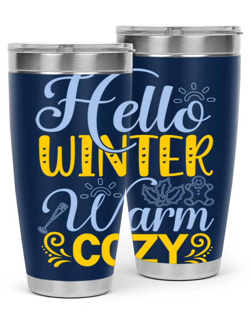 Hello winter warm cozy166#- winter- Tumbler