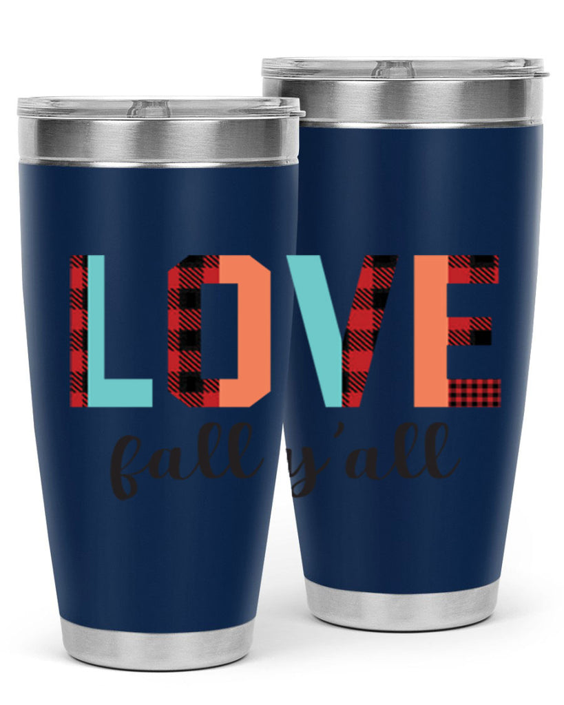 Love fall yall 411#- fall- Tumbler