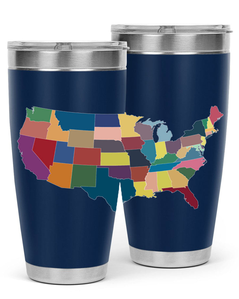 Separate Color Map Style 73#- Fourt Of July- Tumbler