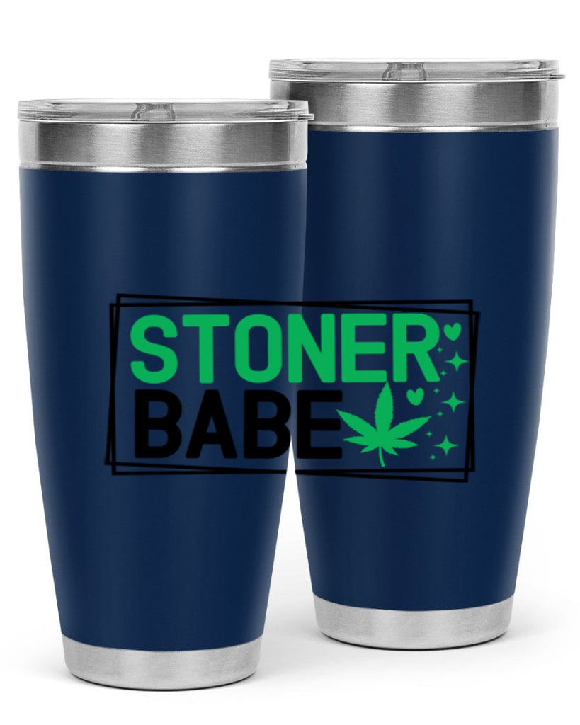 Stoner Babe 258#- marijuana- Tumbler