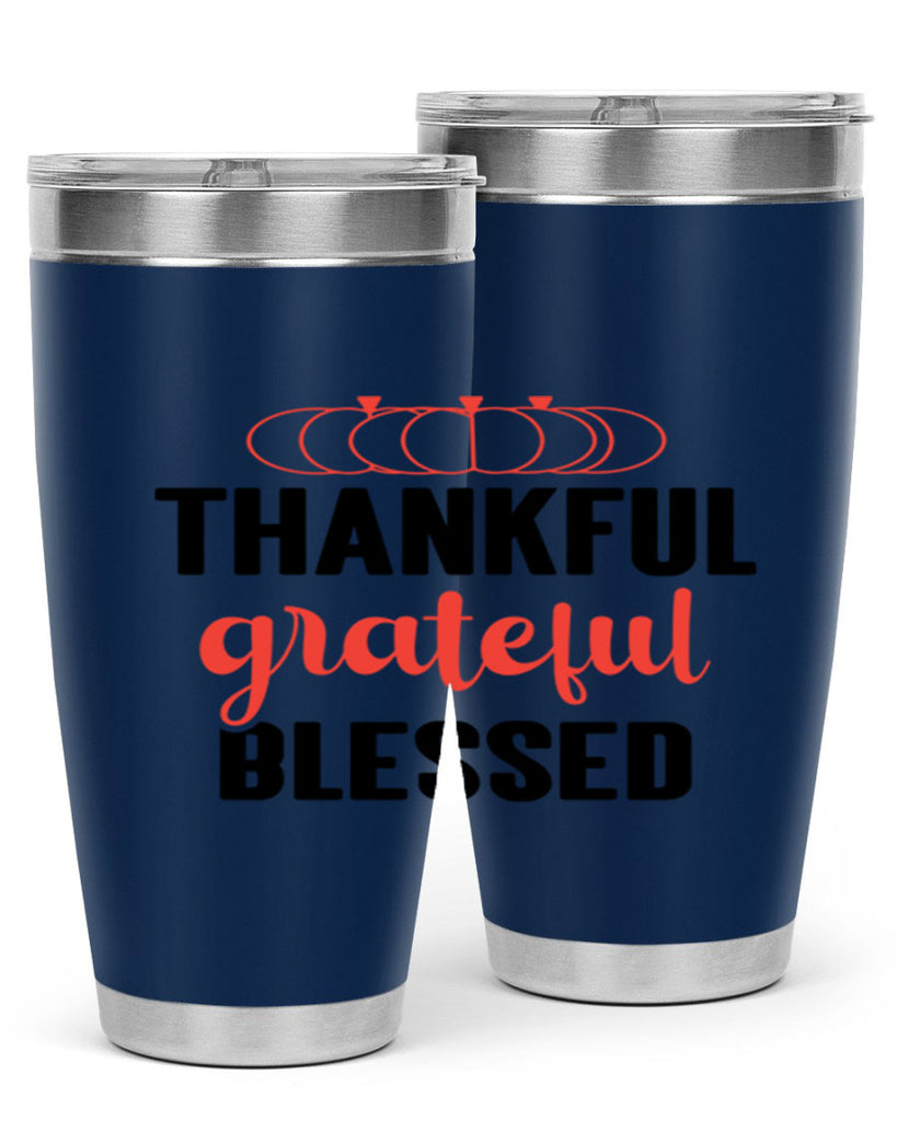 Thankful grateful blessed 603#- fall- Tumbler