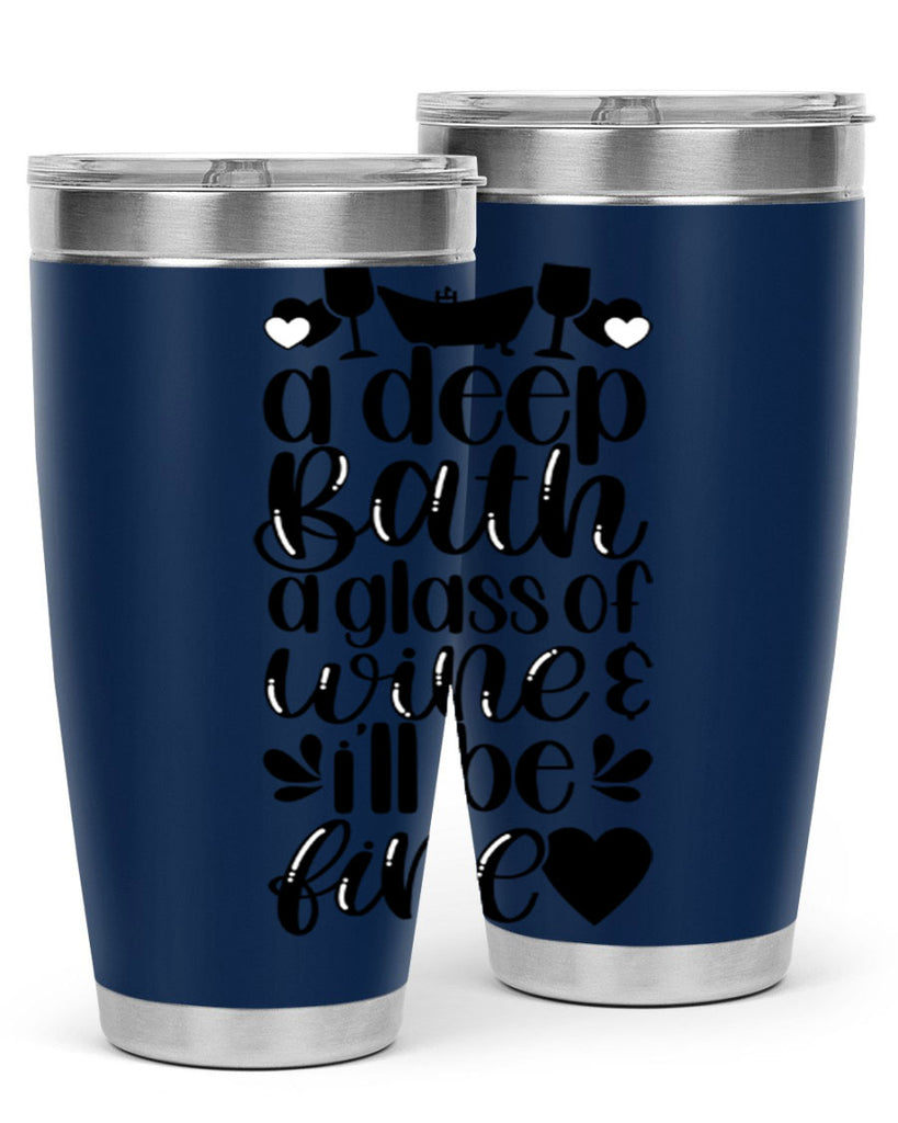 a deep bath a glass 48#- bathroom- Tumbler