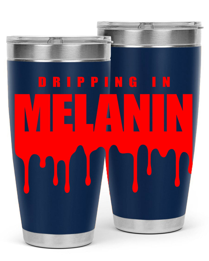 dripping in melanin 161#- black words phrases- Cotton Tank