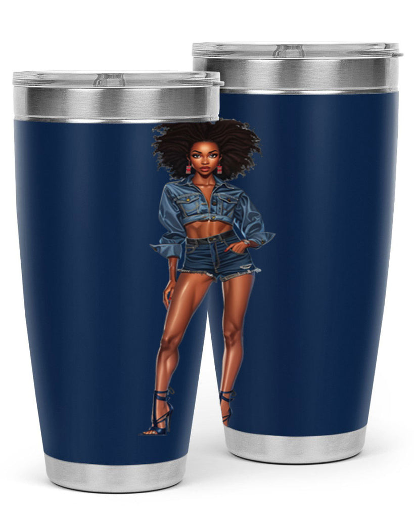 fashion girl in indigo 26#- fashion- Cotton Tank