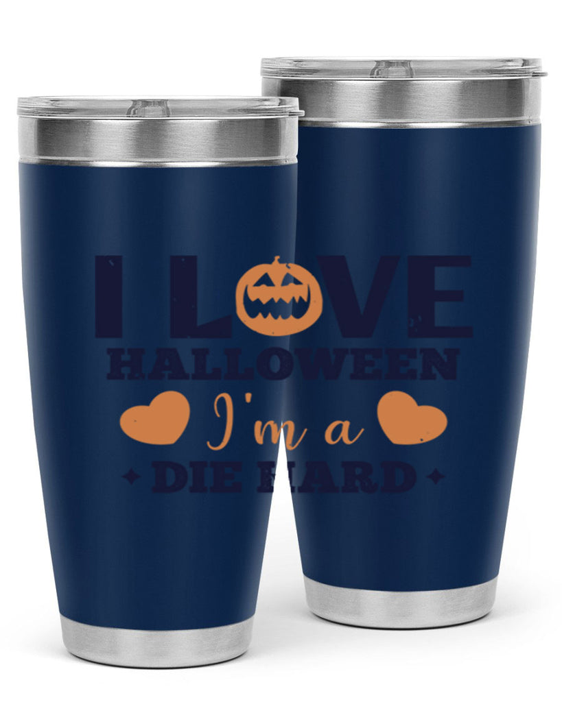 i love halloween im a die hard 150#- halloween- Tumbler
