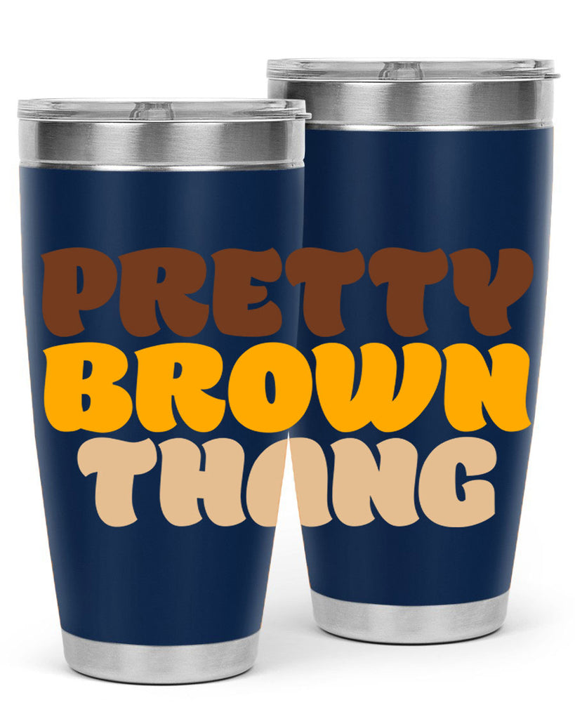 pretty  brown thang 52#- black words phrases- Cotton Tank
