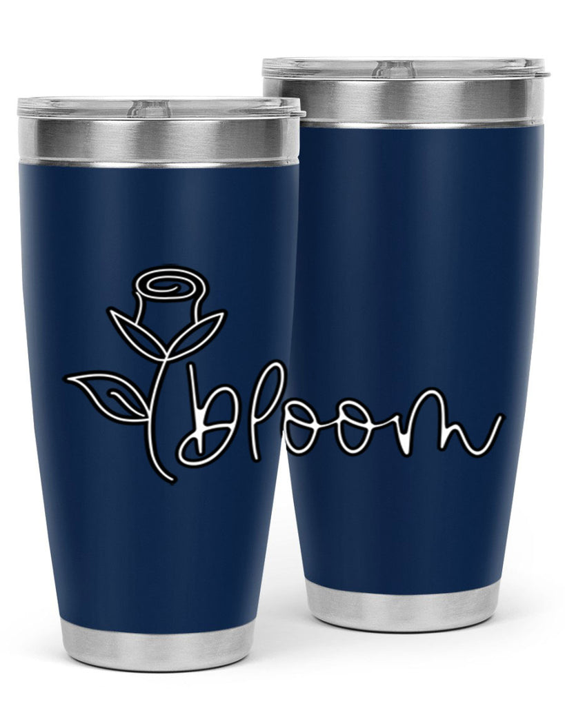rosebud bloom outline399#- spring- Tumbler