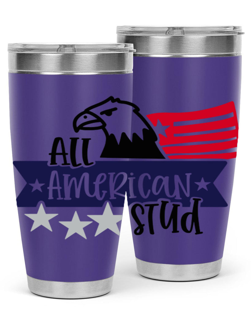 All American Stud Style 142#- Fourt Of July- Tumbler