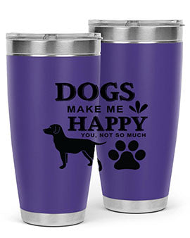 Dogs Make Me Happy Style 44#- dog- Tumbler
