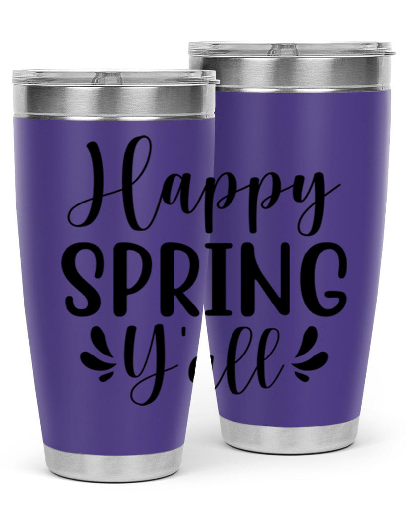 Happy Spring Y'all 163#- spring- Tumbler