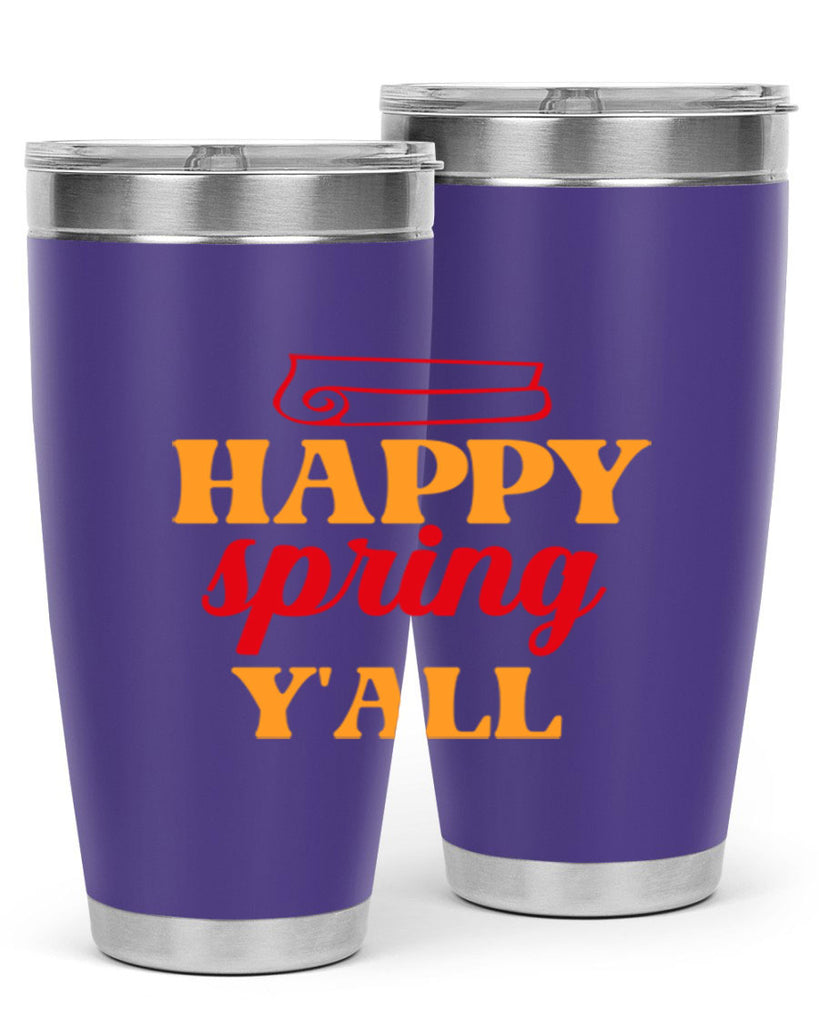 Happy spring y'all 166#- spring- Tumbler