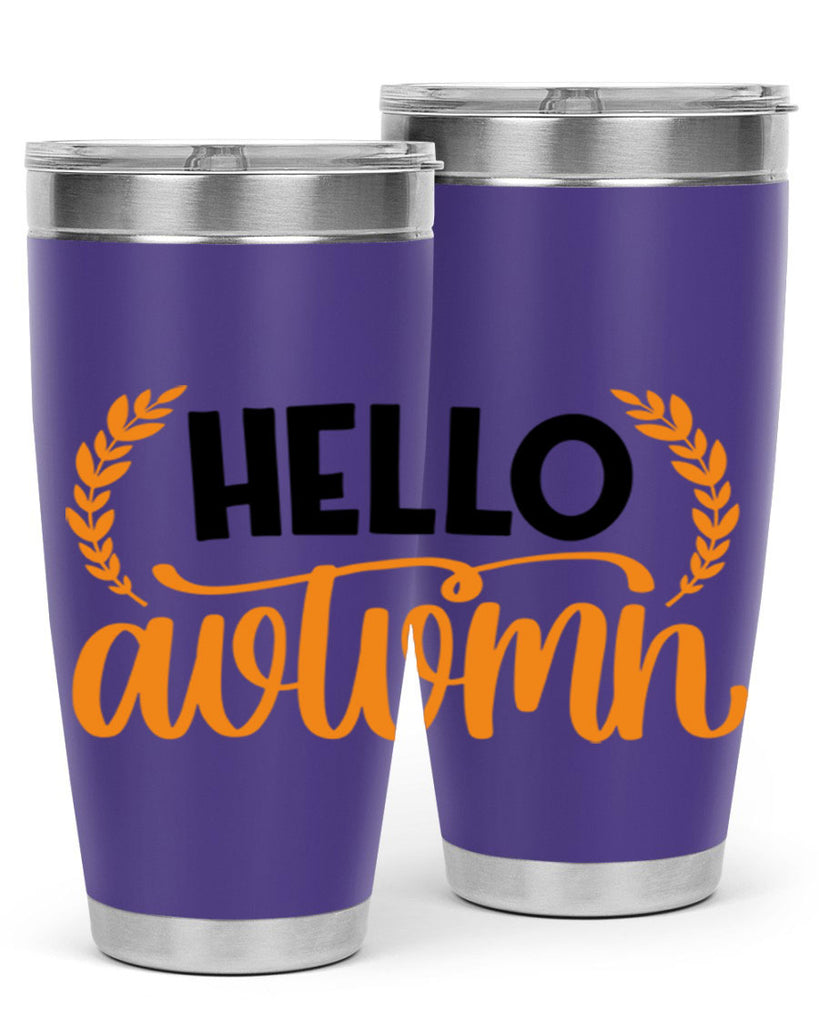 Hello Autumn 493#- fall- Tumbler