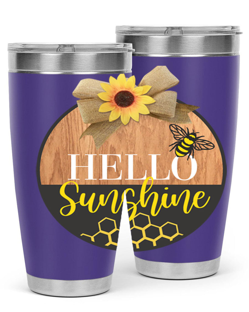 Hello Sunshine and bee Mockup215#- spring- Tumbler