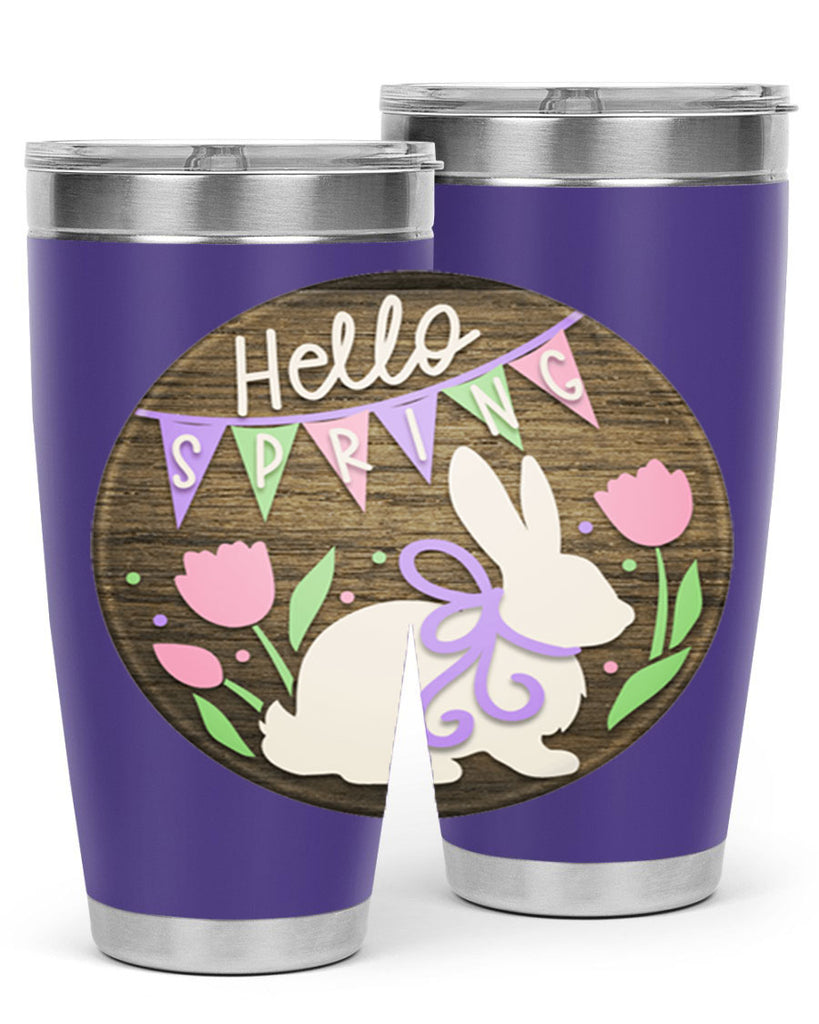 Hello spring bunny Mockup190#- spring- Tumbler