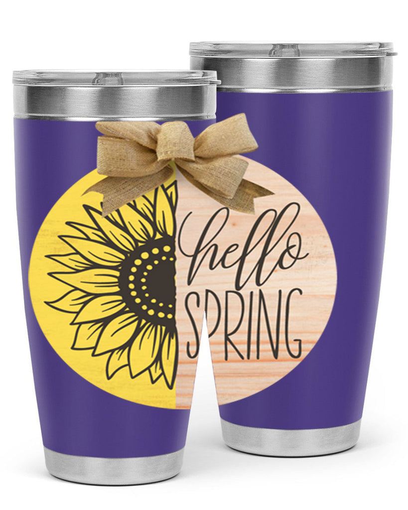 Hello spring half sunflower Mockup198#- spring- Tumbler
