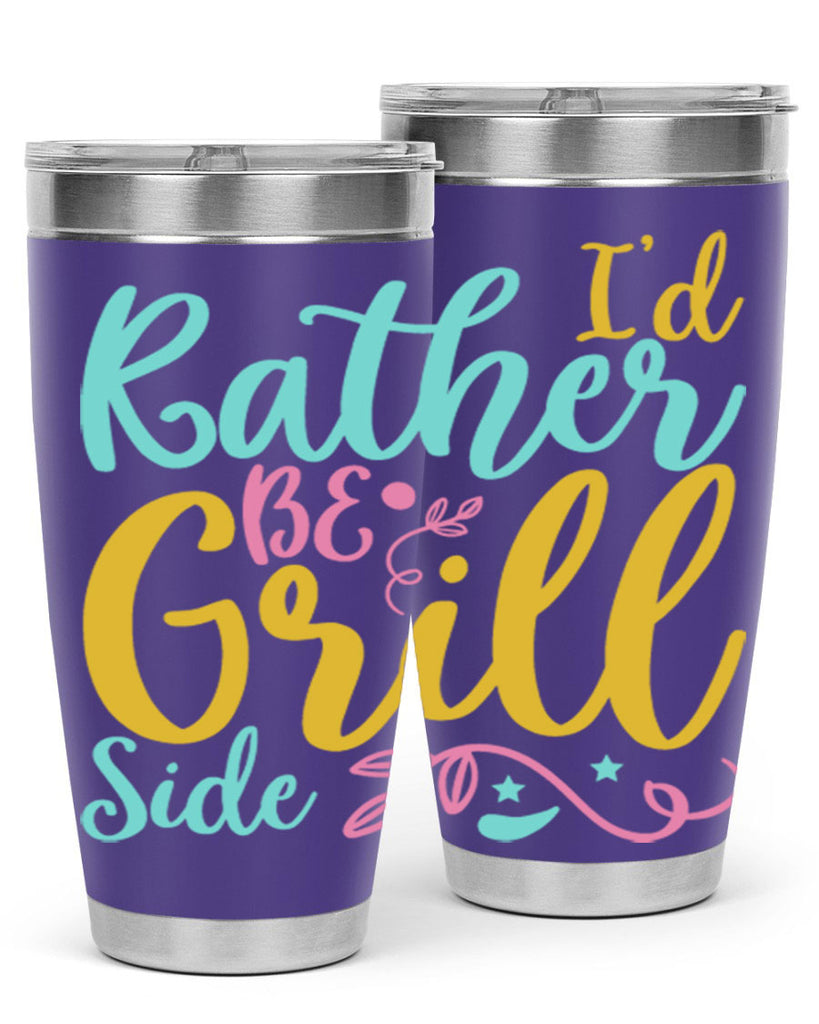 ID RATHER BE GRILL SIDE Style 62#- summer- Tumbler