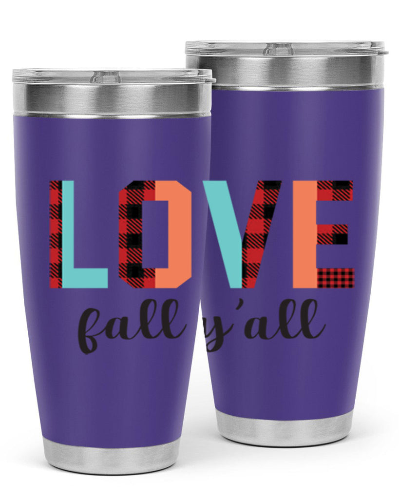 Love fall yall 411#- fall- Tumbler