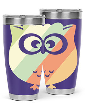 Owl Retro Style Vintage A TurtleRabbit 15#- owl- Tumblers