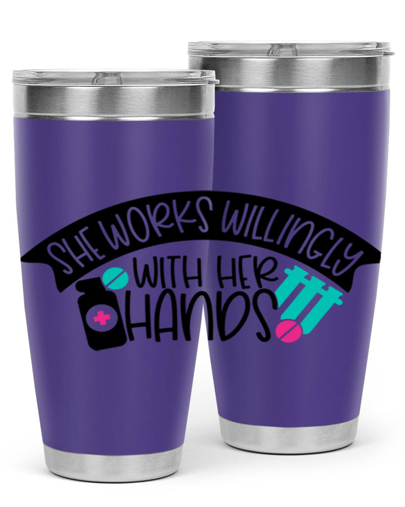 She Works Willingly With Her Hands Style Style 40#- nurse- tumbler