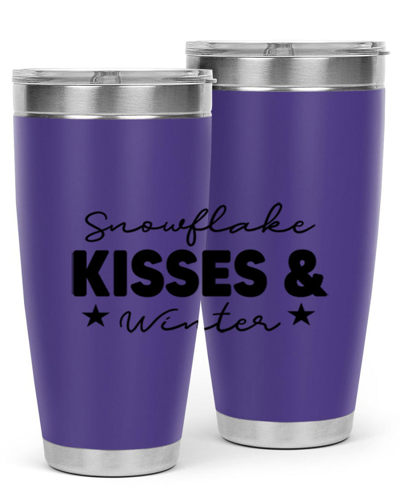 Snowflake Kisses Winter374#- winter- Tumbler