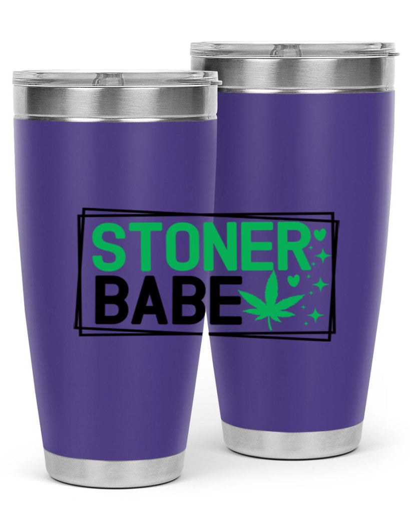 Stoner Babe 258#- marijuana- Tumbler