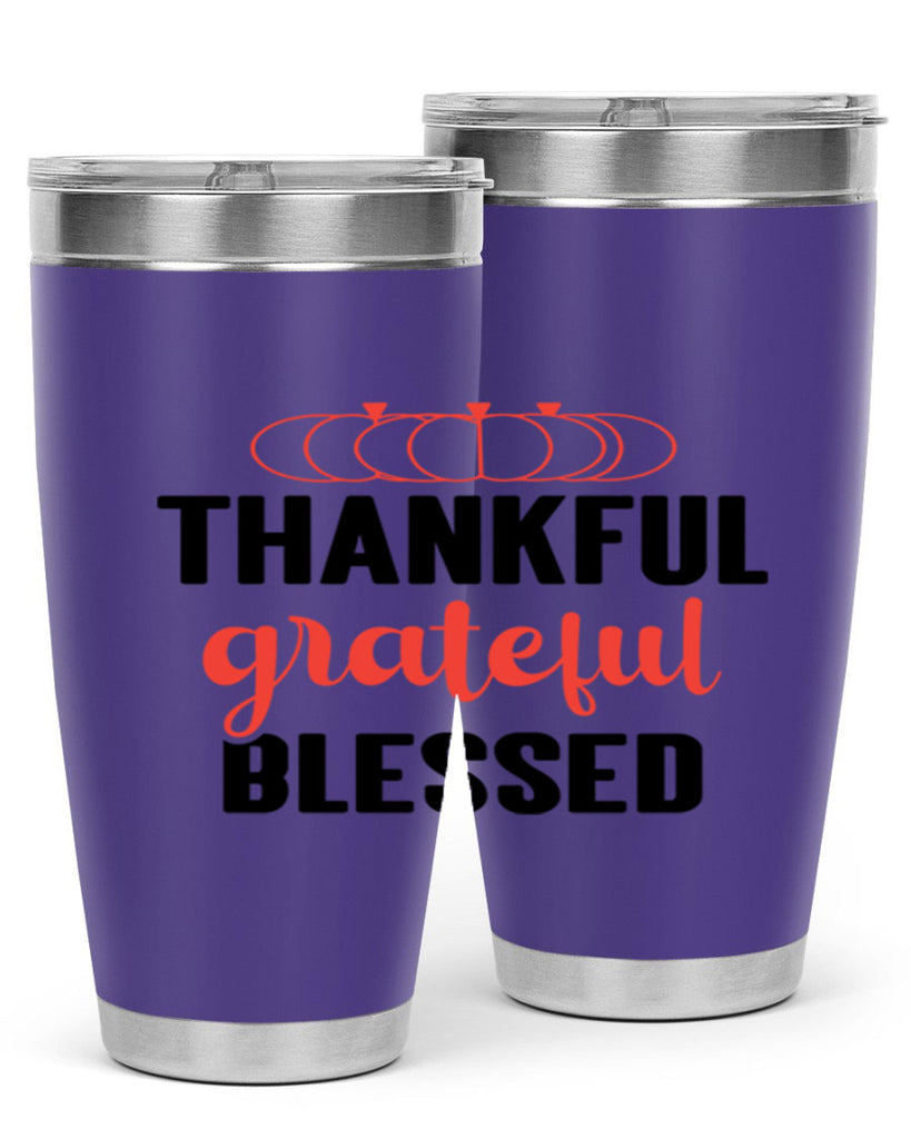 Thankful grateful blessed 603#- fall- Tumbler