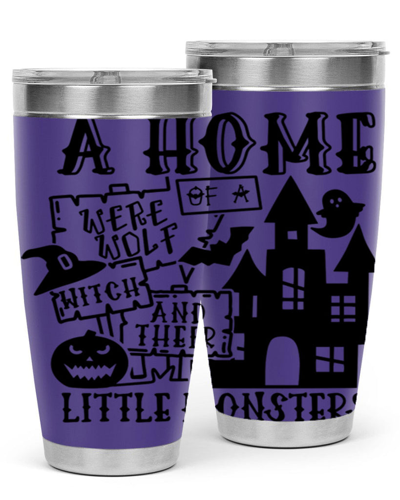 a home of a were wolf witch and their little monsters 96#- halloween- Tumbler