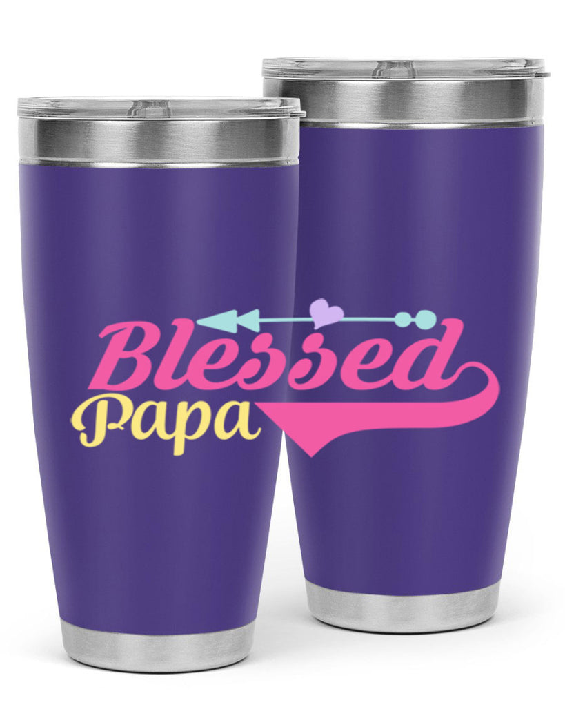 blessed papa 73#- grandpa - papa- Tumbler